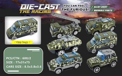 1:50 Alloy military vehicle sliding (1 pack)