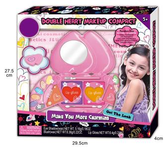 Double Heart MakeUp Compact