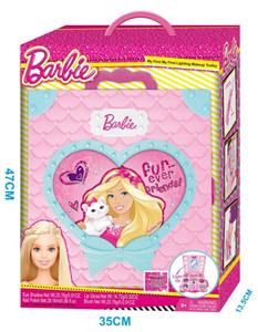 Barbie shiny light portable suitcase