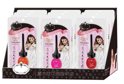 Du Lisha Children's Real Color Nail Polish (3 colors, 12 pieces in a display box)