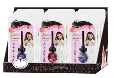 Du Lisha Children's Glitter Nail Polish (3 colors, 12 pieces in a display box)
