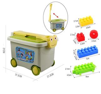 Trolley Green Storage Box Building Blocks 450g (180PCS+)