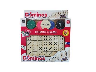 Domino cards with 20 chips
