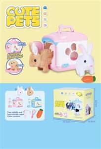 Electric opening door cute pet house (rabbit)