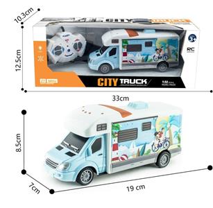 1:32四通灯光夏日房车