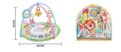 婴儿健身毯圆形音乐+镜子+5只吊件