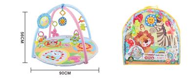 婴儿健身毯圆形音乐+镜子+5只吊件