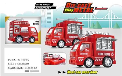 Food giveaway 1: 64 pull back alloy mini fire truck