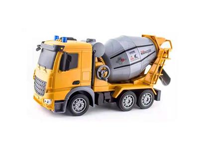 1:24灯光音乐惯性搅拌工程车