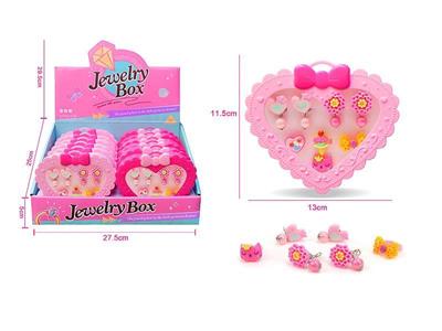 Girls' jewelry-ear clip ring set