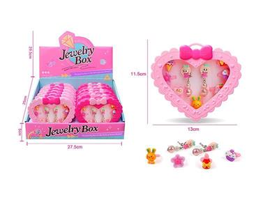 Girls' jewelry-ear clip ring set