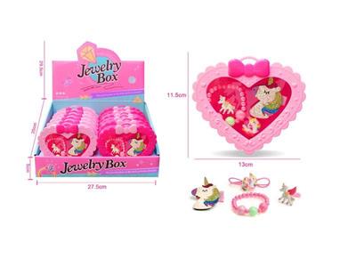 Girls jewelry-unicorn hairpin ring bracelet set