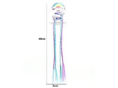 Girls' jewelry-wig braid clip