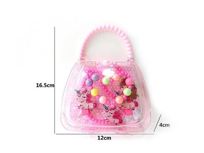 Girls jewelry-unicorn portable box jewelry set