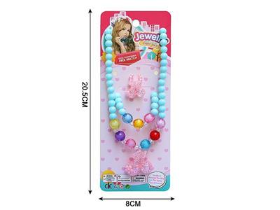 Girls jewelry-sequined cherry necklace set of 3
