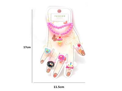 Girls jewelry-bracelet ring set