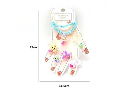 女孩饰品-美人鱼手链戒指套装