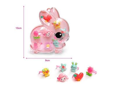 Girls jewelry-bunny cartoon ring box