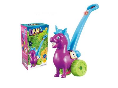 Hand-push electric llama bubble car