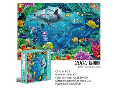 2000 square jigsaw puzzles-mysterious dragon.