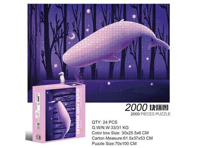 2000 square jigsaw puzzles-Elves and Whales.