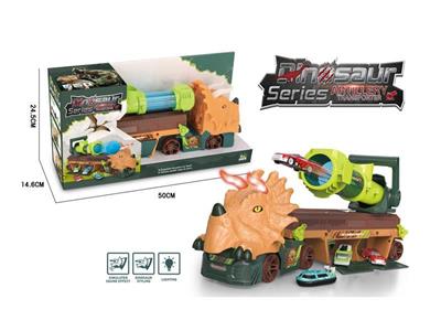 Dinosaur lighting sound explosion-proof transport vehicle.