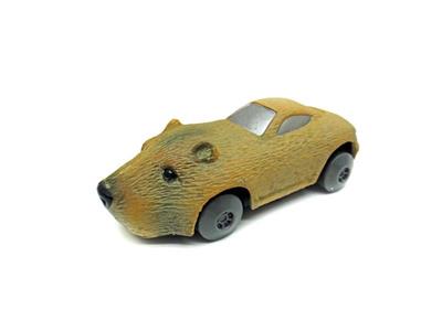 Inertia/Pull-back Animal Sports Car-Brown Bear.