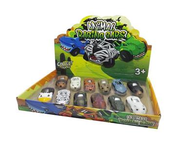 Inertia/Pull-back Animal Sports Car 12 Pack.