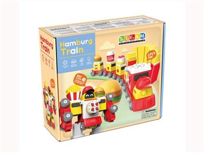五合一合体拼装系列 汉堡火车机器人 (76pcs)