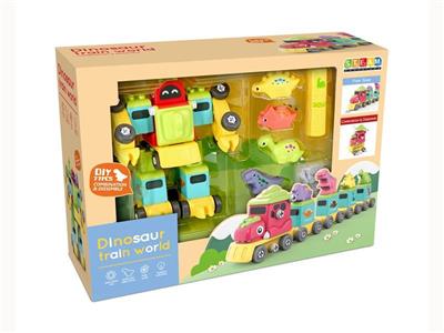 五合一合体拼装系列 火车恐龙机器人 (77pcs)