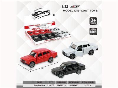 1:32 simulation pull back alloy car two-door Lada sedan