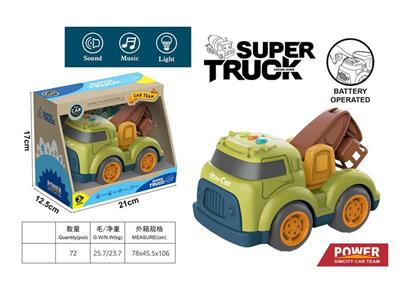 卡通滑行工程车带灯光音乐(云梯车)