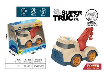 卡通滑行工程车带灯光音乐(吊车)