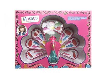 Peacock open makeup case