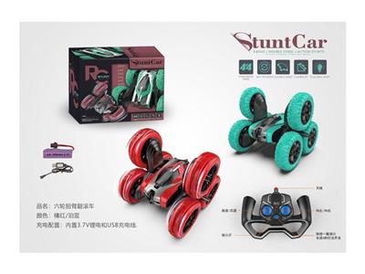 2.4G双面六轮扭臂特技车(带灯光音乐)