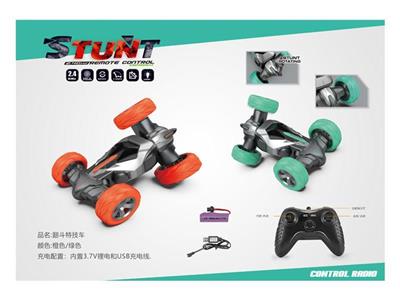 2.4G翻斗特技车带灯光音乐