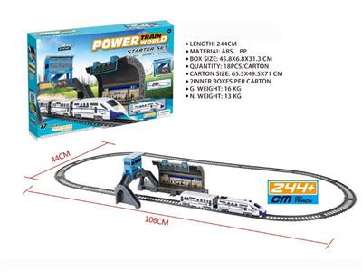 Electric train track set with lights (total length 244CM)Electric train track set with lights (total length 244CM)