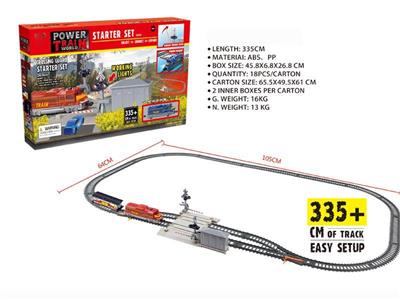 Electric train track set with lights (total length 335CM)Electric train track set with lights (total length 335CM)