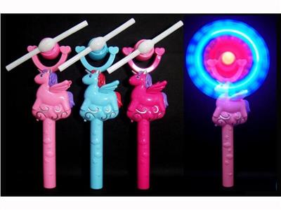 Cartoon Unicorn 5 Lights Windmill No Music Pink Blue Rose Red