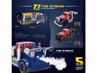 2.4G six-way remote control car with light spray (including electricity)
