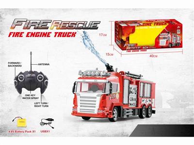 5. Water-spraying fire remote control car+light+sound (including electricity) USB cable