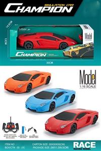 1:16 simulation four-way rubber remote control car with headlights