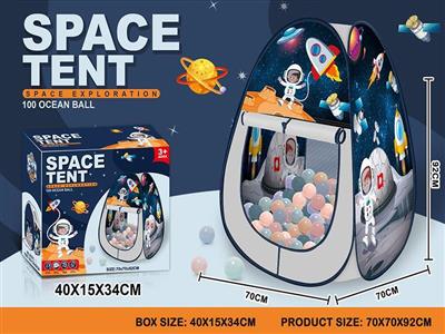 Space pyramid toy tent with 100 balls