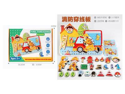 Wooden fire-fighting threading board