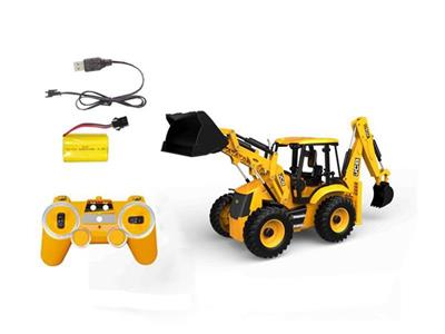 JCB remote control backhoe loader (busy at both ends) (1:20)