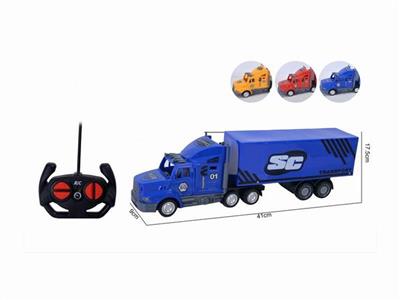 Remote control 4-way short container truck forward backward turn left turn right stop