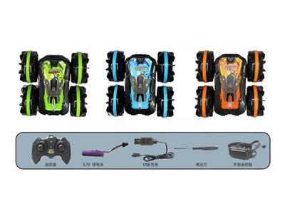 2.4G remote control amphibious stunt car dual remote control version