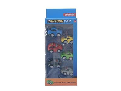 Alloy pull back cartoon racing car