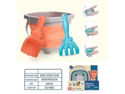 Folding bucket set of 3