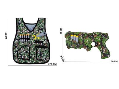 Jungle camouflage soft bullet gun + camouflage clothing
